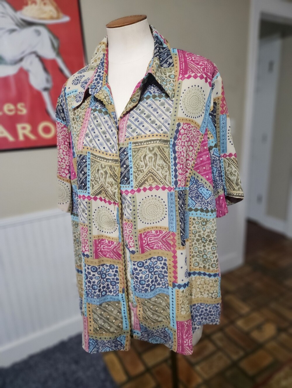 VTG Emma James Patchwork Top 16W